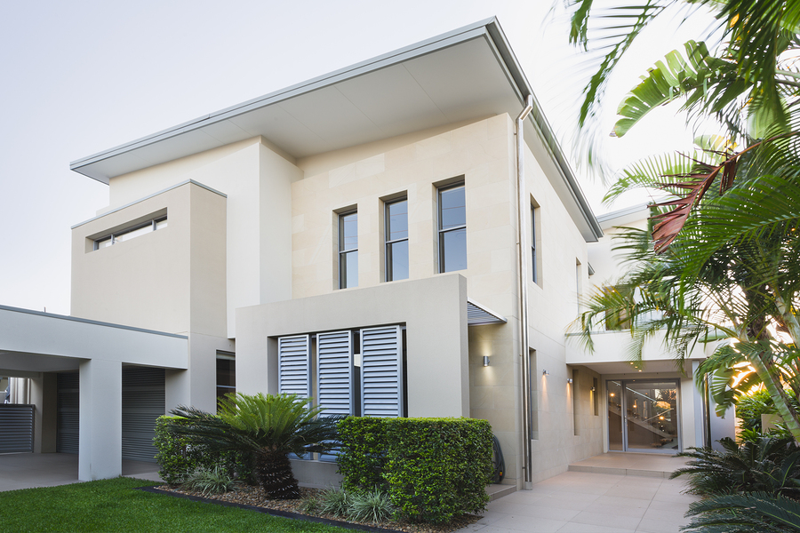 Contemporary house exterior on the Gold Coast Queensland Australia