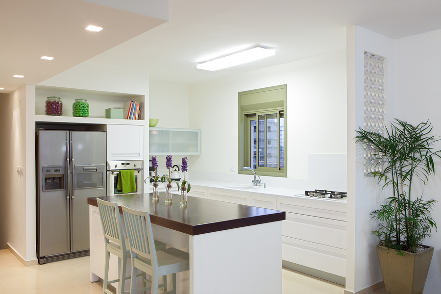 White luxury kitchen in a new modern home