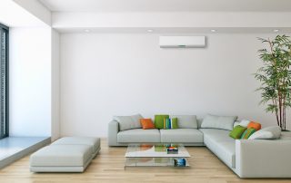 Modern interior with air conditioning.